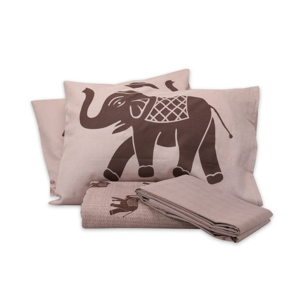 Pamučni prekrivač za bračni krevet s jastučnicom i plahtom Fil, 200 x 235 cm-image-3