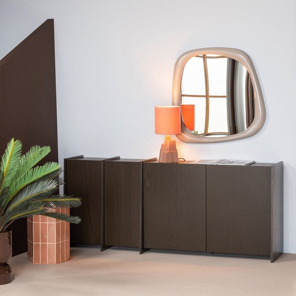 Tamno smeđa komoda u dekoru jasena 200x85x44 cm Brock – WOOOD-image-1