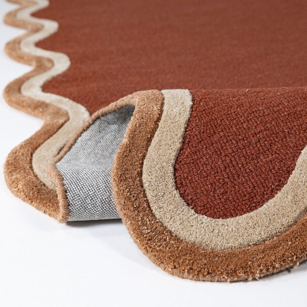 Ručno rađen tepih od mješavine vune boje terakote 120x170 cm Rivo Wool – Flair Rugs-image-2