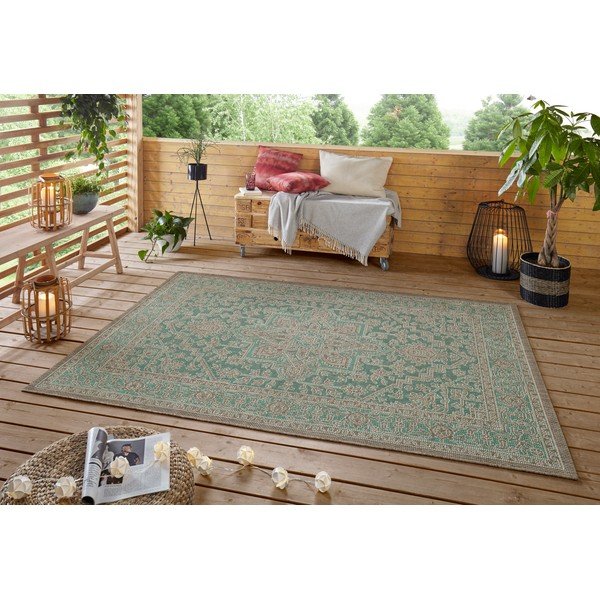 Zeleno-bež vanjski tepih NORTHRUGS Anjara, 160 x 230 cm-image-1