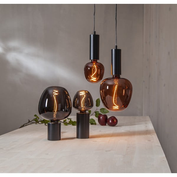 LED žarulja s toplim svjetlom E27, 2 W Black Apple – Star Trading-image-1