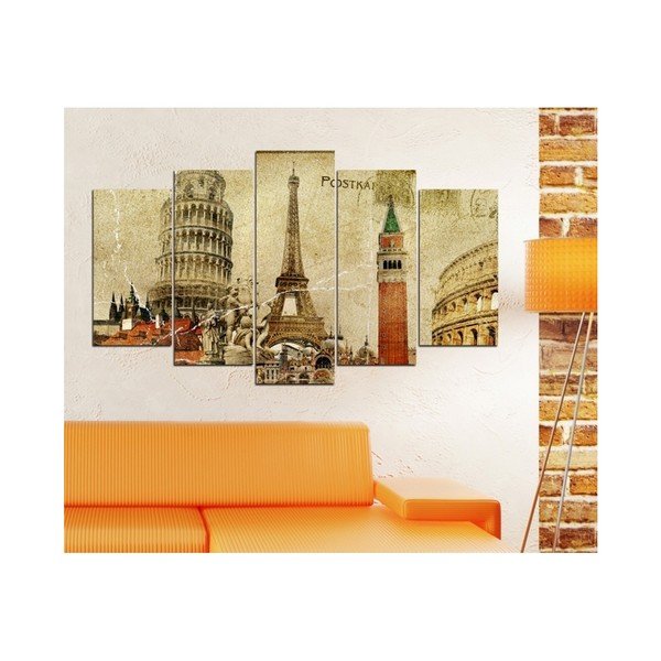 Višedijelna slika 3D Art Mauve Eiffel, 102 x 60 cm-image-1