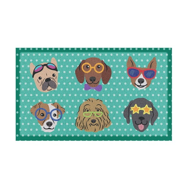 Otirač 40x70 cm Dogs on Polka Dots – Artsy Doormats