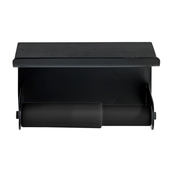 Crni zidni držač toaletnog papira s držačem za mobitel Wenko Classic Plus-image-2