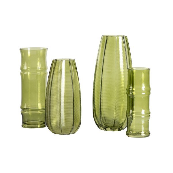 Zelena staklena vaza DRVO Kali, visina 28 cm-image-2