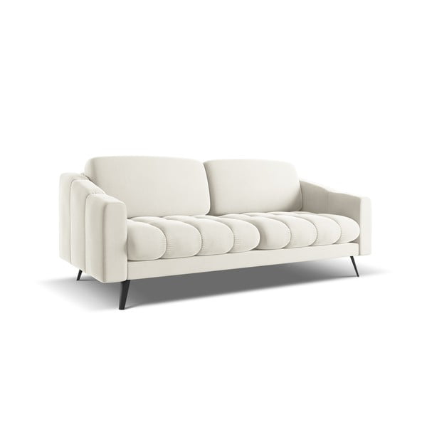 Bijela baršunasti sofa 202 cm Nalu – Makamii-image-2