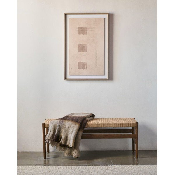 Smeđa/u prirodnoj boji klupa Zaide – Kave Home-image-1