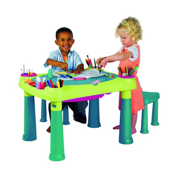 Set dječjeg stola za igru ​​i 2 stolice crno kreativno-image-2