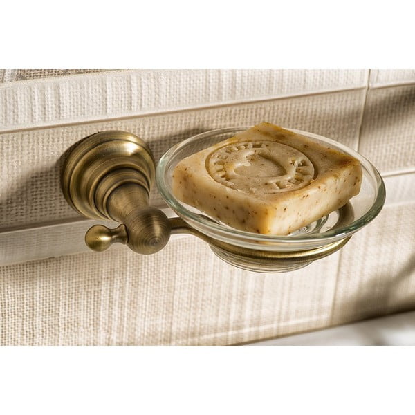 Zidna mjedena posuda za sapun Sapho Diamond-image-1