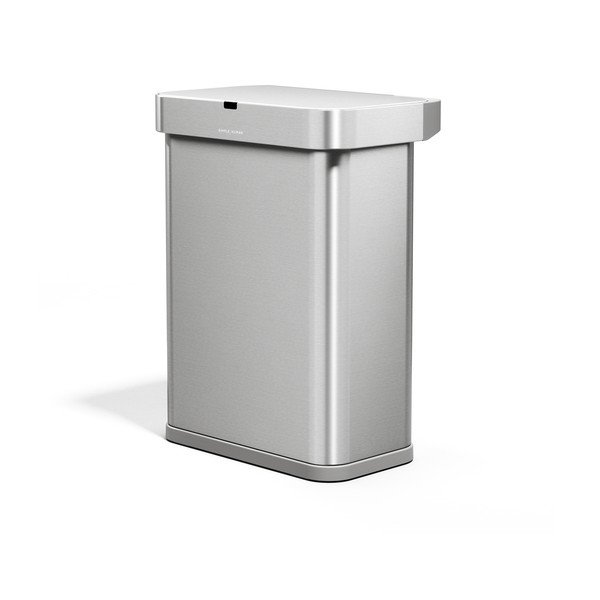 Beskontaktna željezna kanta za smeće u srebrnoj boji 58 l Sensor – simplehuman