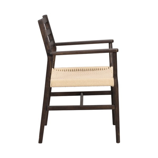 Blagovaonska stolica u prirodnoj boji/tamno smeđa Harlan – Rowico-image-3