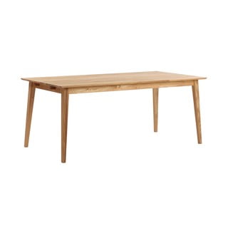 Blagovaonski stol od hrastovovine Rowico Mimi, 180 x 90 cm