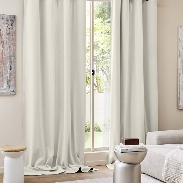 Bež termo izolacijska zavjesa od samta 140x260 cm Madison – douceur d'intérieur-image-3