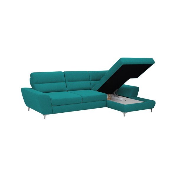 Tirkizna kutna sofa na razvlačenje Windsor &amp; Co Sofas Omega, desni kut-image-4