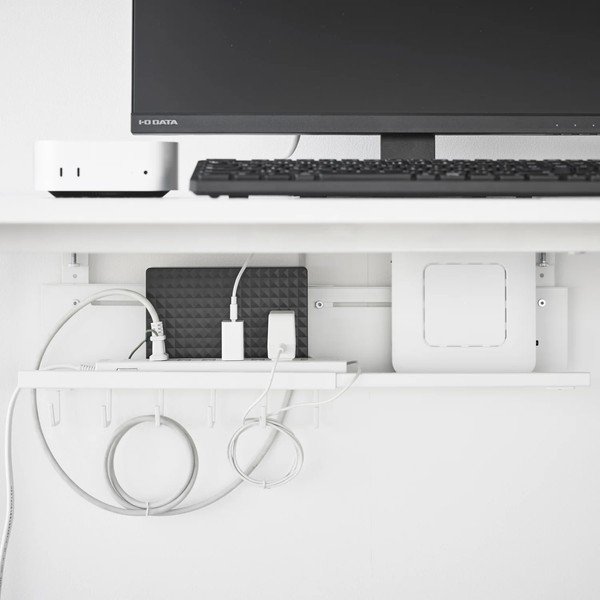 Bijeli metalni uredski organizator za kablove Smart – YAMAZAKI-image-1