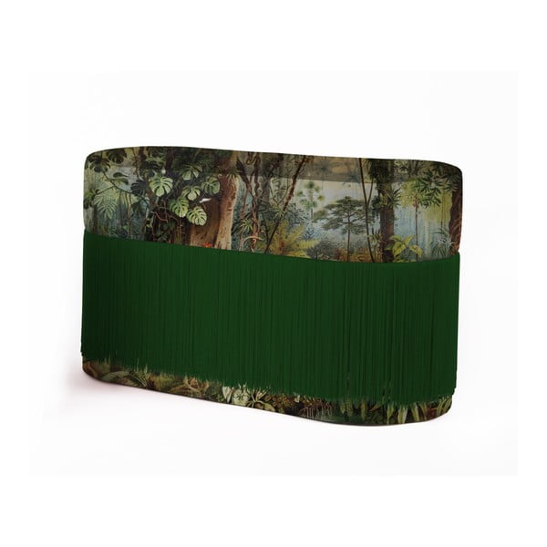 Podni jastuk za sjedenje s tropskim motivom i baršunastom presvlakom Velvet Atelier