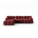 Crvena baršunasta sofa 285 cm Bellis – Micadoni Home