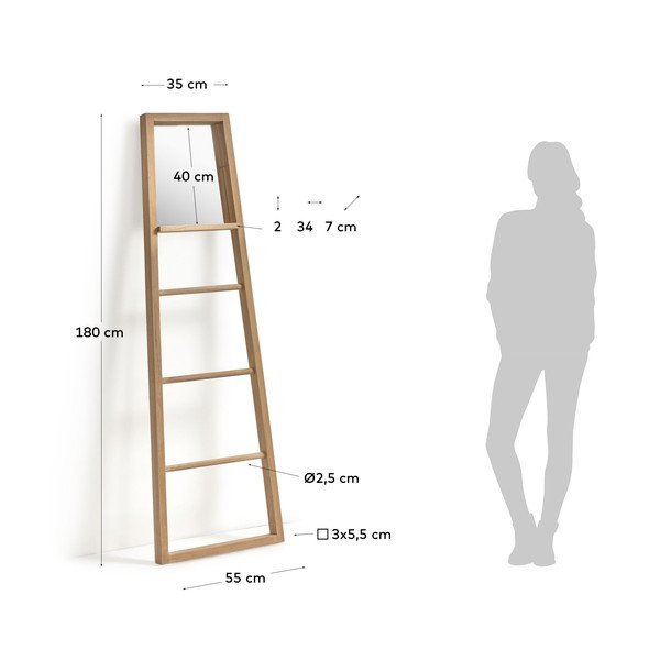 Ukrasne ljestve od mahagonija Kave Home Flavina-image-3