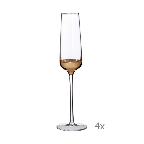 Set od 4 čaše šampanjca s detaljima u Gold Color Premier Horizon Horizon