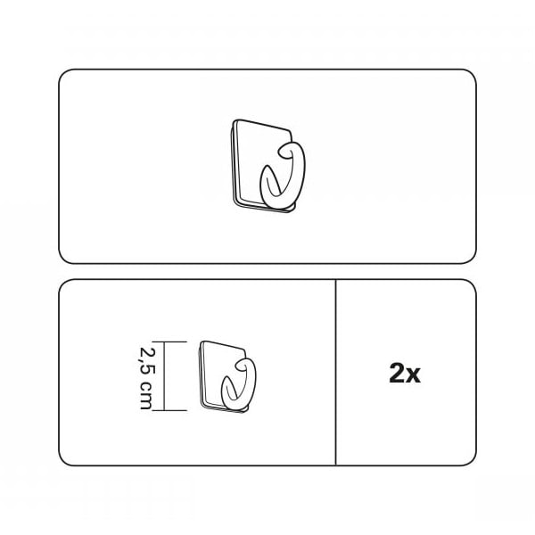 Samoljepljivi dodaci za šipku od vitraža u kompletu od 2 komada - Gardinia-image-1