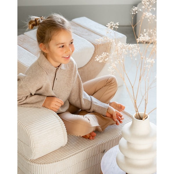 Krem dječja fotelja od samta Flip – Wigiwama-image-4