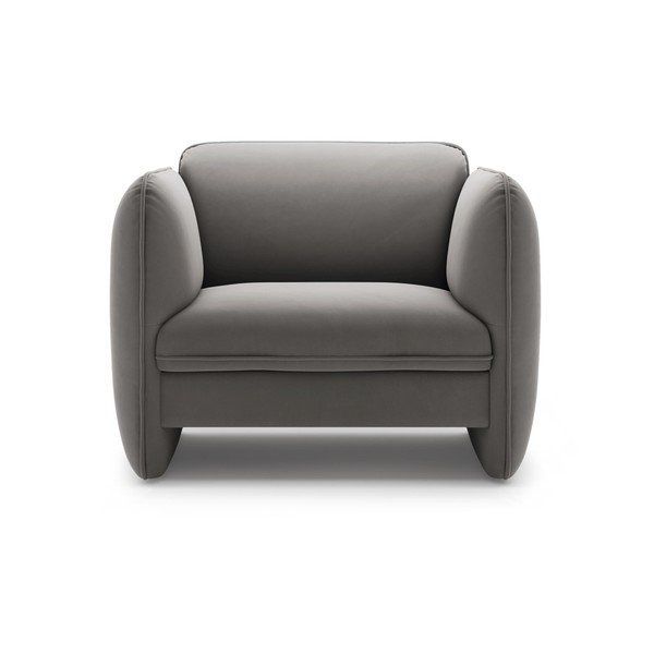 Tamno siva baršunasti fotelja Georgia – Micadoni -image-2