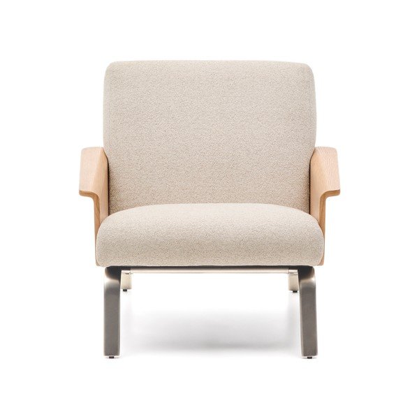 Bež fotelja od šenila Amsen – Kave Home-image-2