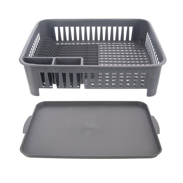 Sivi plastičan ocjeđivač za posuđe – Orion-image-3