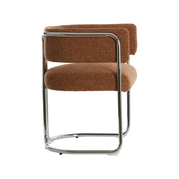 Svjetlo smeđa podstavljena blagovaonska stolica s naslonima za ruke Adante – Light & Living-image-4