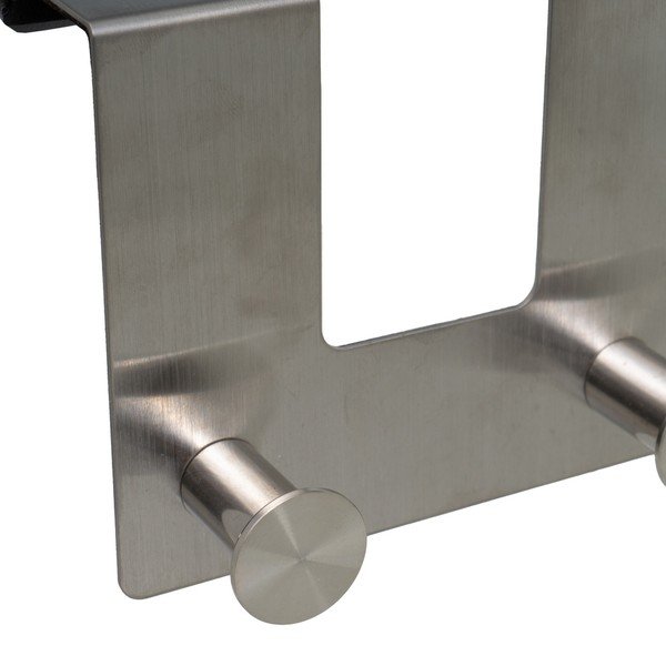 Metalna vješalica za vrata u mat srebrnoj boji 13 cm – Casa Selección-image-1