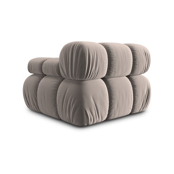 Svjetlo smeđa baršunasti modularna sjedeća garnitura (s desnim kutom) Bellis – Micadoni -image-4