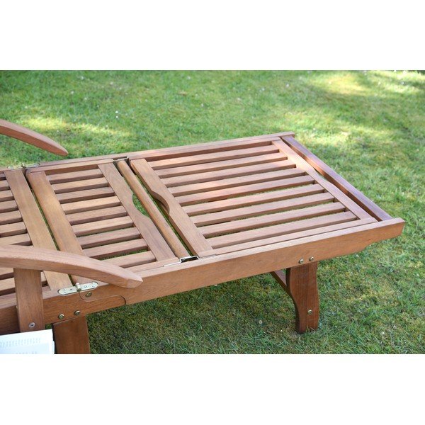 Smeđa vrtna ležaljka od masivnog drveta Beverly Hills – Garden Pleasure-image-4