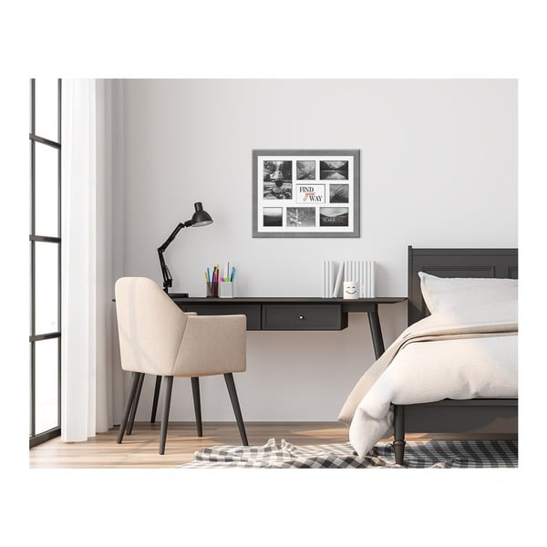 Sivi okvir za 8 fotografija Styler Yellowstone, 51 x 41 cm-image-1