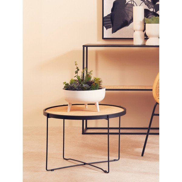 Okrugao stolić za kavu od ratana u prirodnoj boji ø 60 cm Depok – Premier Housewares-image-2