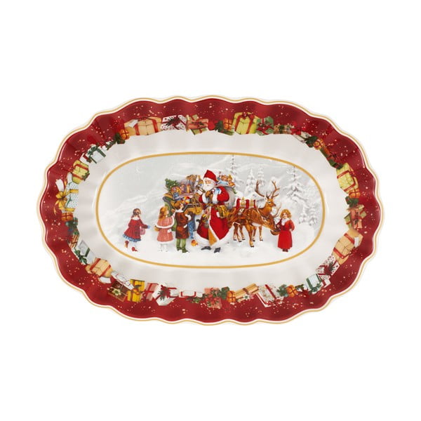 Božićni porculanski tanjur za posluživanje Villeroy & Boch, 30 x 19,8 cm