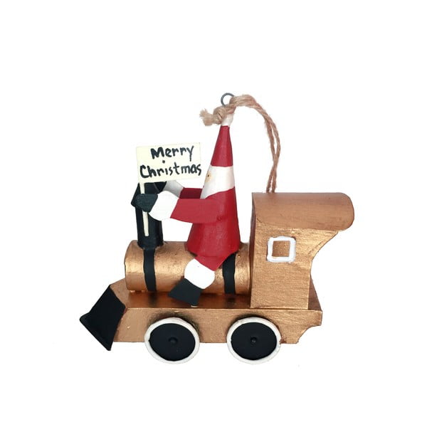 Viseći božićni ukras Santa in Gold Train - G-Bork