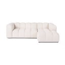 Krem baršunasti kutna garnitura (s desnim kutom/s ležaljkom) Cube – Bonami Selection