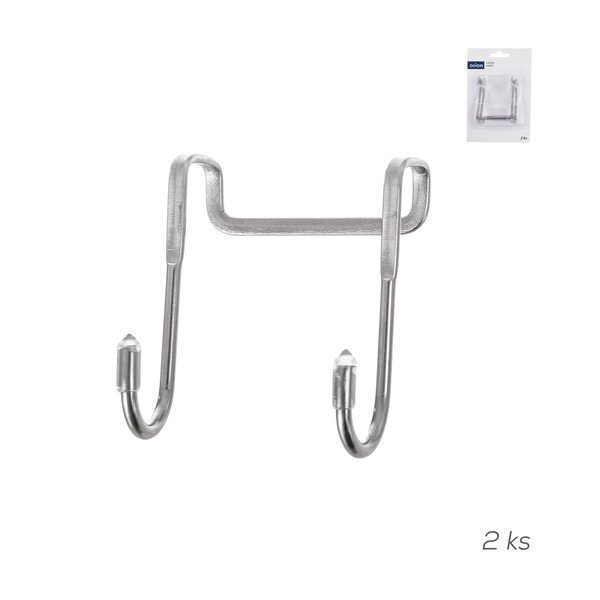 Viseće kuke u setu 2 kom od nehrđajućeg čelika u srebrnoj boji – Orion-image-4
