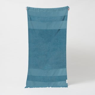 Plavi pamučni ručnik za plažu Sunnylife Summer Stripe, 175 x 90 cm
