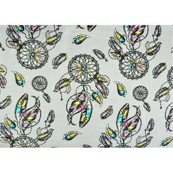 Svijetlo siva posteljina za bračni krevet od pamučnog satena 200x200 cm Dreamcatcher -image-1