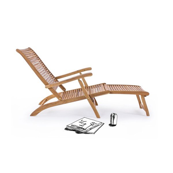 Vrtna ležaljka od masivnog drveta u prirodnoj boji Noemi – Bizzotto-image-2