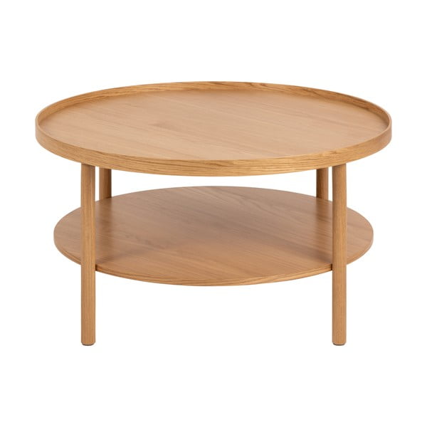 Okrugao stolić za kavu u dekoru hrasta u prirodnoj boji ø 80 cm Banbury – Actona-image-4