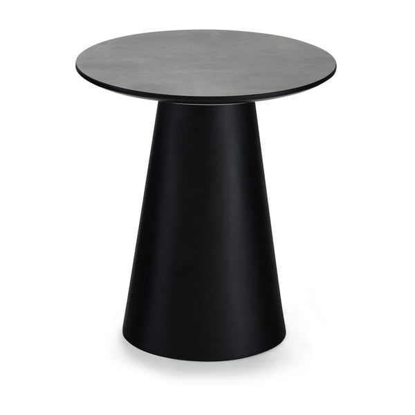 Crni/tamno sivi stolić za kavu s pločom stola u mramornom dekoru ø 45 cm Tango – Furnhouse