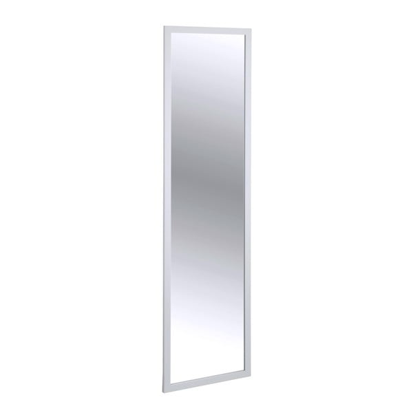 Bijelo viseće ogledalo na Wenko Home vratima, visina 120 cm