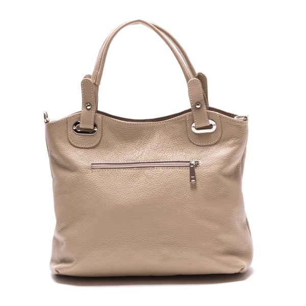 Sivo-smeđa kožna torbica Luisa Vannini Nena-image-1