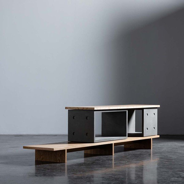 Betonska komoda Lyon Béton Dice, 230 x 58 cm-image-1