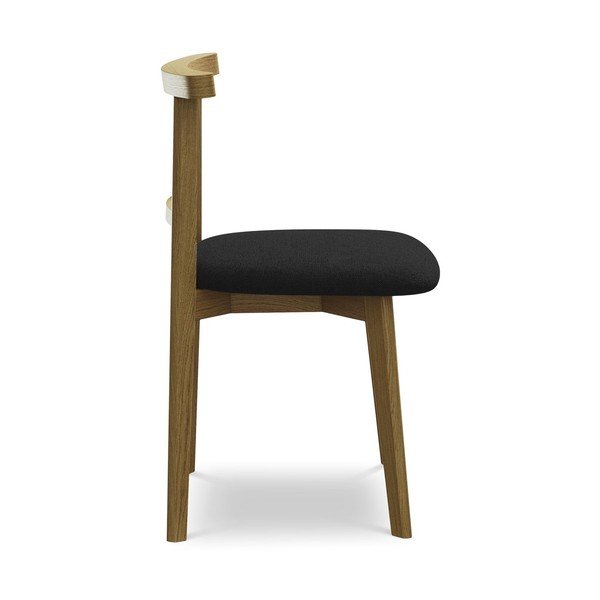 Crna blagovaonska stolica od masivnog drveta Ohelo – Makamii-image-2