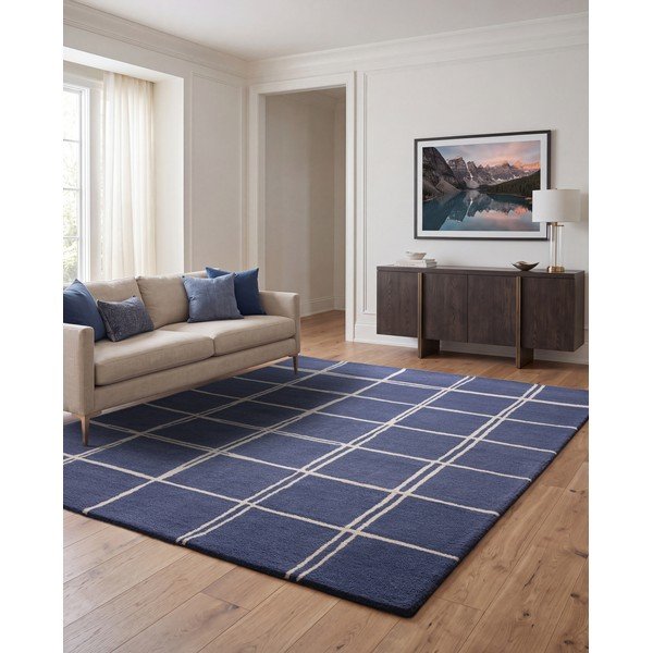 Plavi ručno rađen vunen tepih 160x230 cm – Asiatic Carpets-image-1