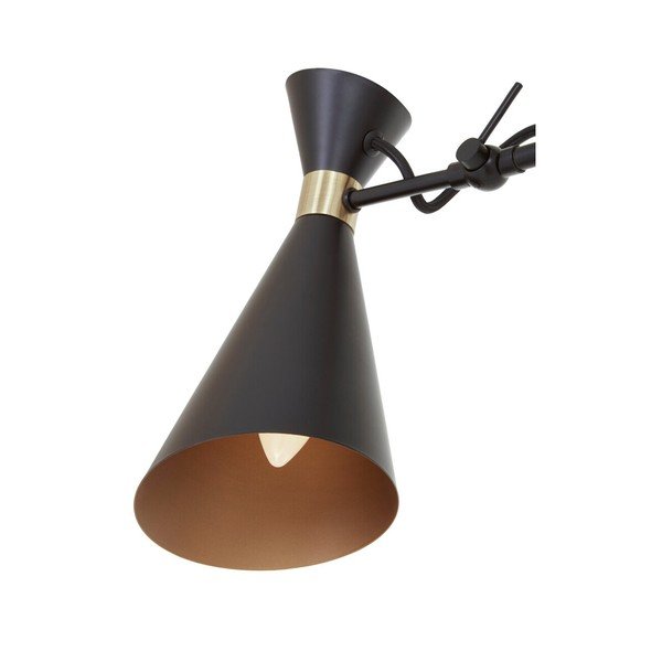 Crna/u zlatnoj boji metalna viseća svjetiljka s metalnim sjenilom Linox – Premier Housewares-image-4