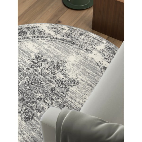 Sivi/krem okrugli tepih ø 160 cm Gloria Lydia – Hanse Home-image-1